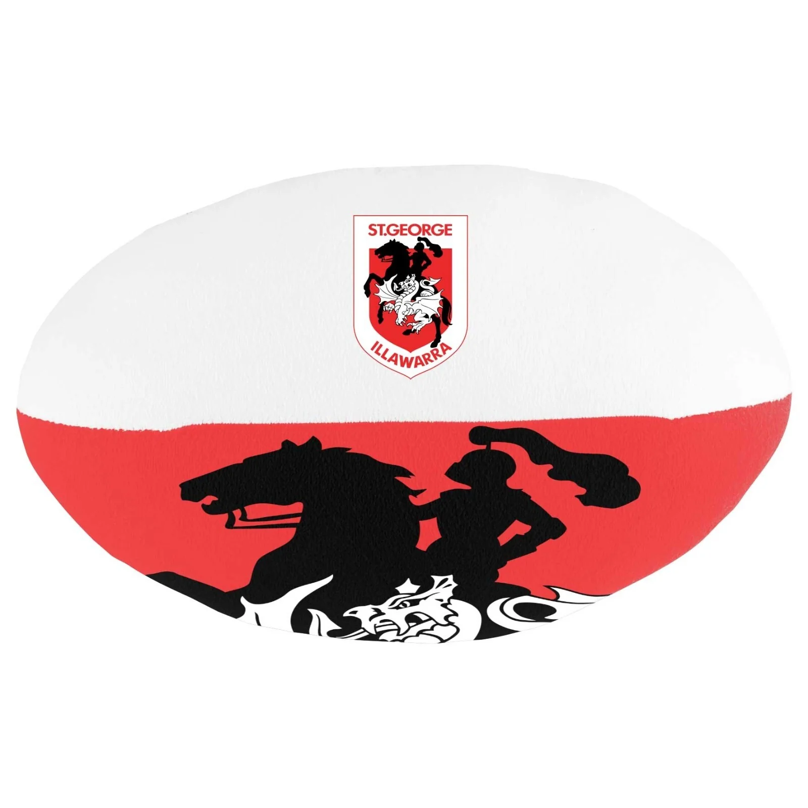 NRL Plush Soft Football - St George Illawarra Dragons - Ball - 12cm x 25cm - Image 2
