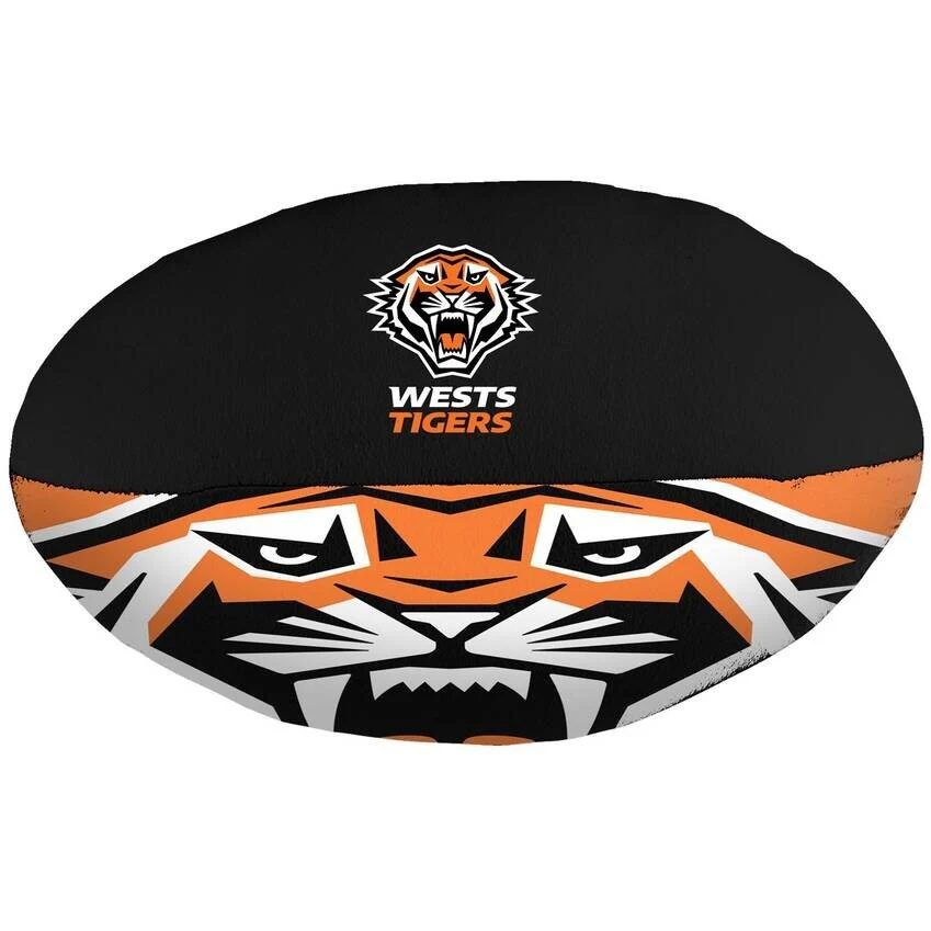 NRL Plush Soft Football - West Tigers - Ball - 12cm x 25cm - Image 2