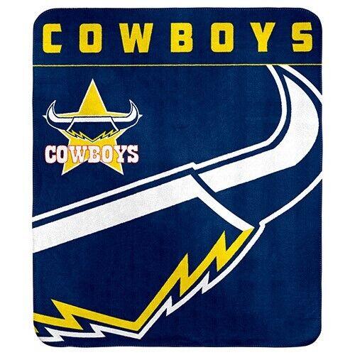 NRL Polar Fleece Blanket - North Queensland Cowboys - 150x130cm - Rugby League - Image 2