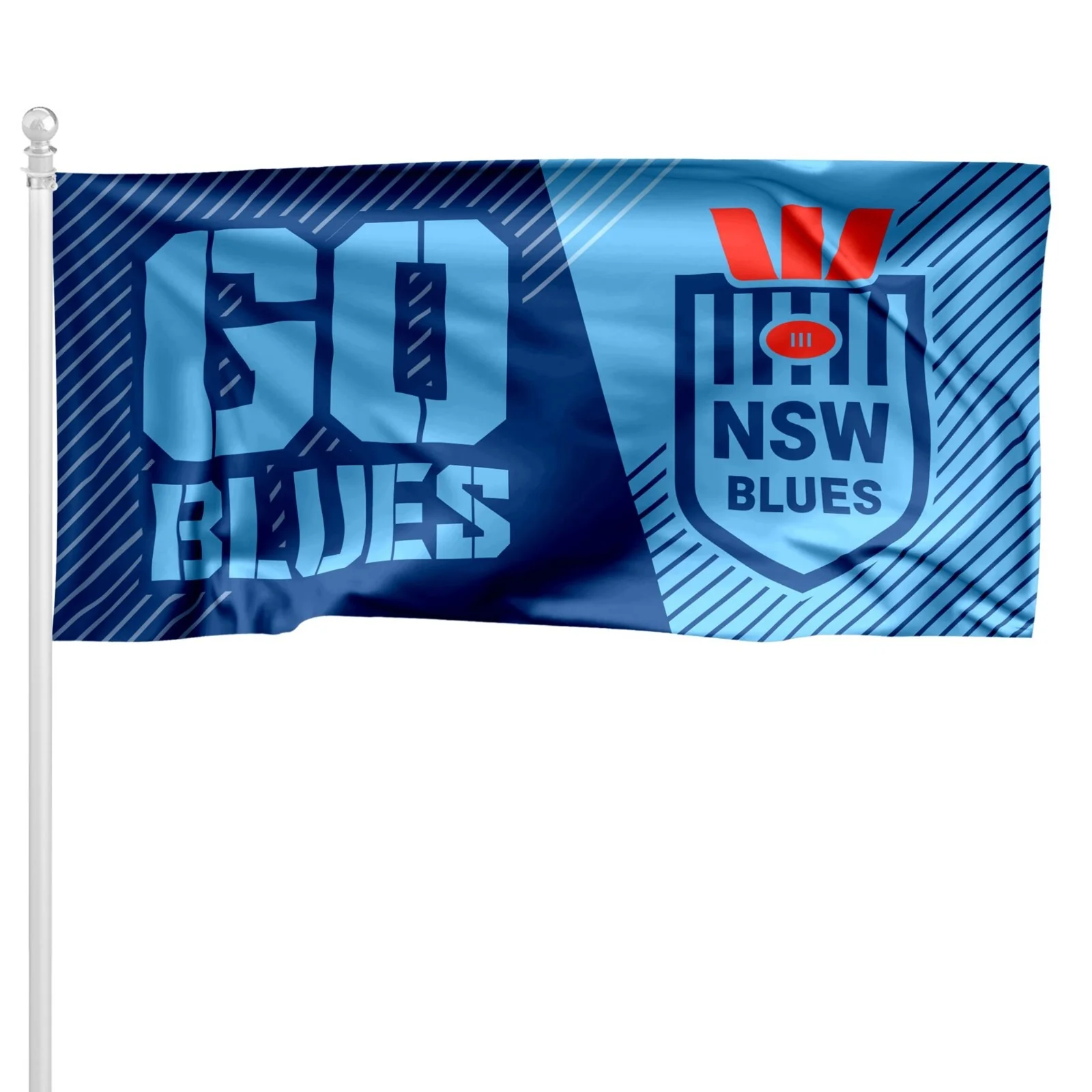NRL Pole Flag - New South Wales Blues - NSW - 90cm x 180cm - State Of Origin - Image 2
