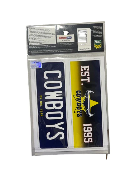 NRL Premiers Bumper Decal Sheet Set - North Queensland Cowboys - Logo Sticker - Image 2
