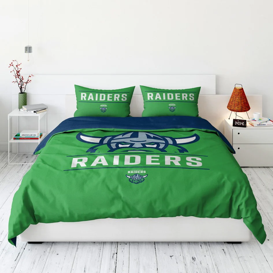 NRL Quilt Cover Set - Canberra Raiders - Doona Cover - Pillowcases