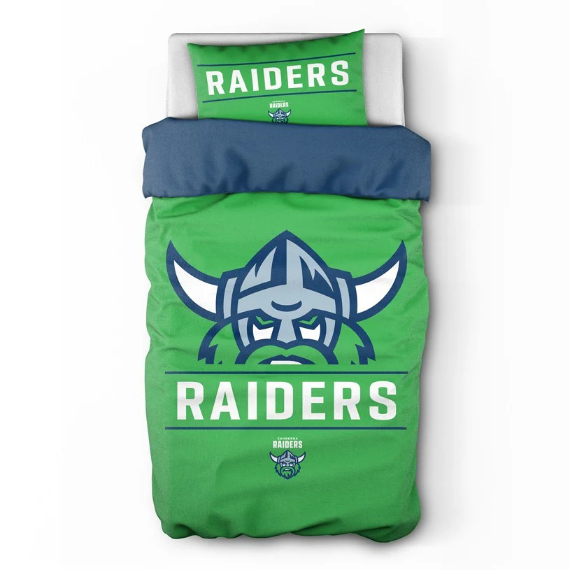 NRL Quilt Cover Set - Canberra Raiders - Doona Cover - Pillowcases - Image 2