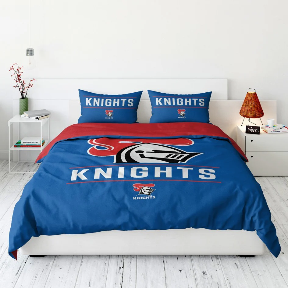 NRL Quilt Cover Set - Newcastle Knights - Doona Cover - Pillowcases
