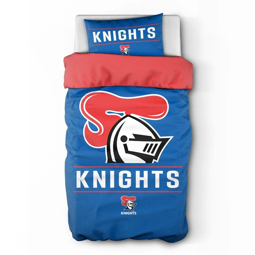 NRL Quilt Cover Set - Newcastle Knights - Doona Cover - Pillowcases - Image 3