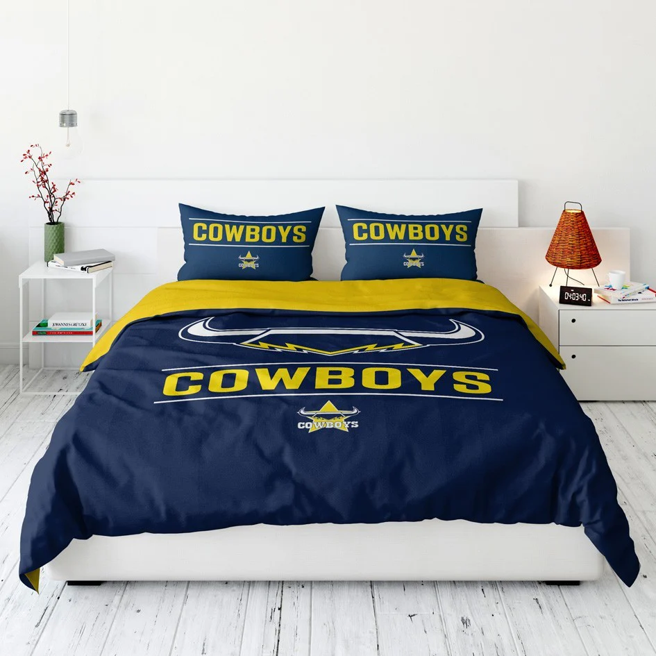 NRL Quilt Cover Set - North Queensland Cowboys - Doona Cover - Pillowcases - Image 6