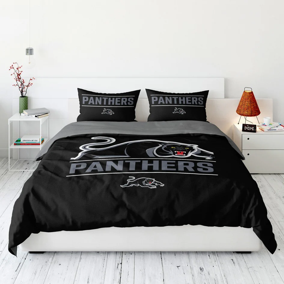 NRL Quilt Cover Set - Penrith Panthers - Doona Cover - Pillowcases - Image 5