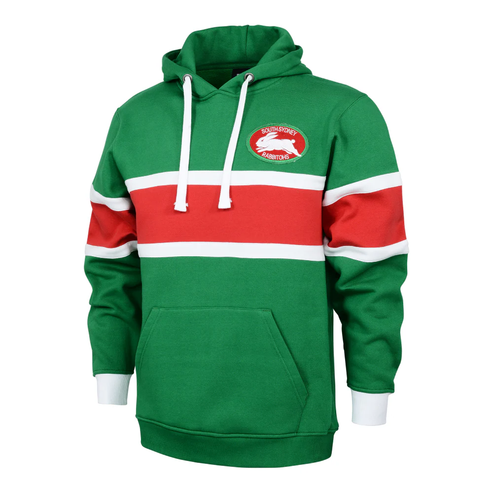 NRL Retro Hoodie - South Sydney Rabbitohs - Adult - Mens - Pullover