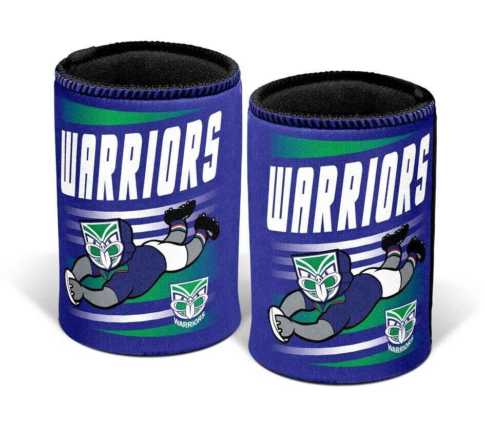 NRL Retro Stubby Can Cooler - New Zealand Warriors - Drink - Rubber Base