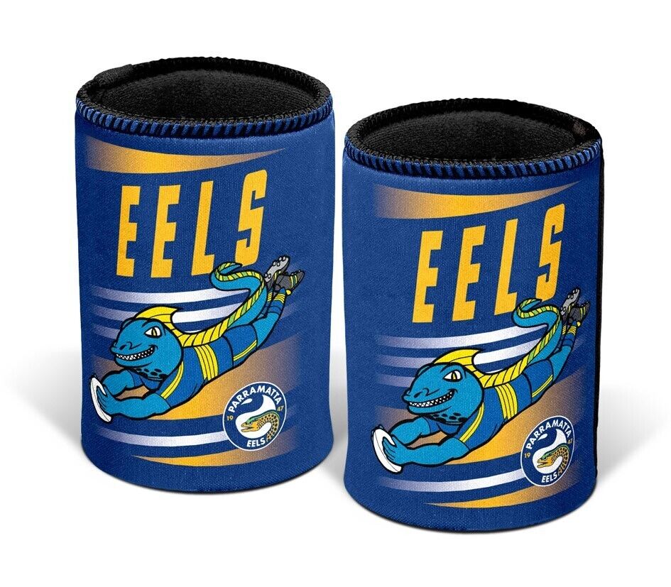 NRL Retro Stubby Can Cooler - Paramatta Eels - Drink - Rubber Base