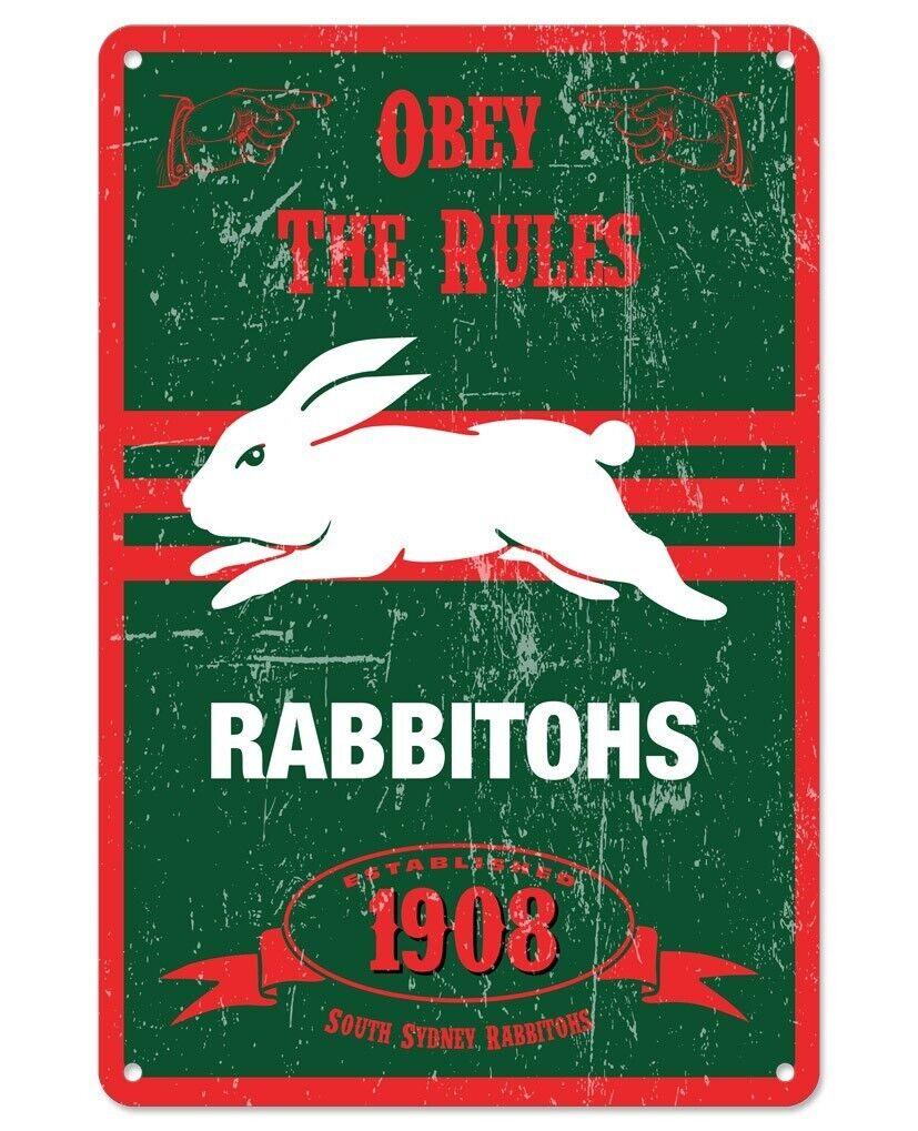 NRL Retro Supporter Tin Sign - South Sydney Rabbitohs - Man Cave - Heritage - Image 2