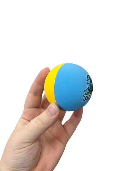 NRL Rubber High Bounce Hand Ball - Gold Coast Titans - Single - 6cm - Image 2