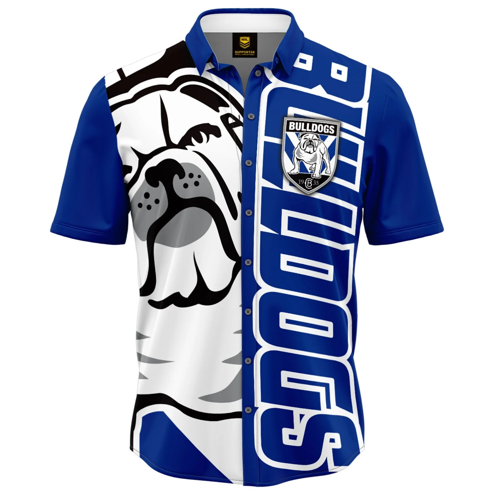 NRL 'Showtime' Party Shirt - Canterbury Bulldogs - Adult - Mens - Polo
