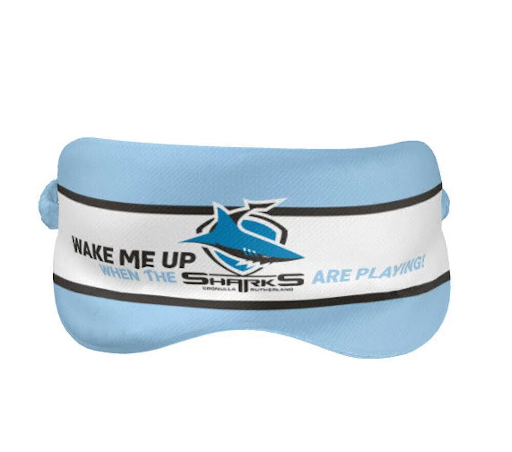 NRL Sleep Mask - Cronulla Sharks - Reversible - Washable - One Size - Image 2
