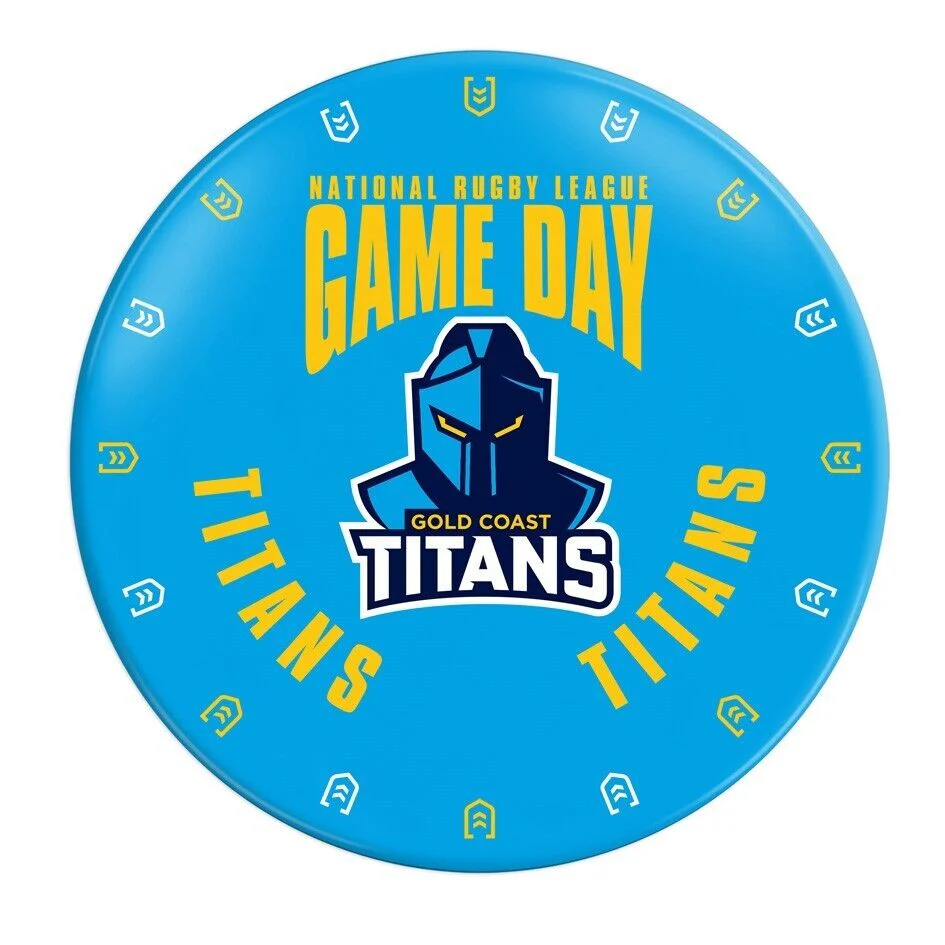 NRL Snack Plate - Gold Coast Titans - 20cm diameter - Melamine - Single - Image 2