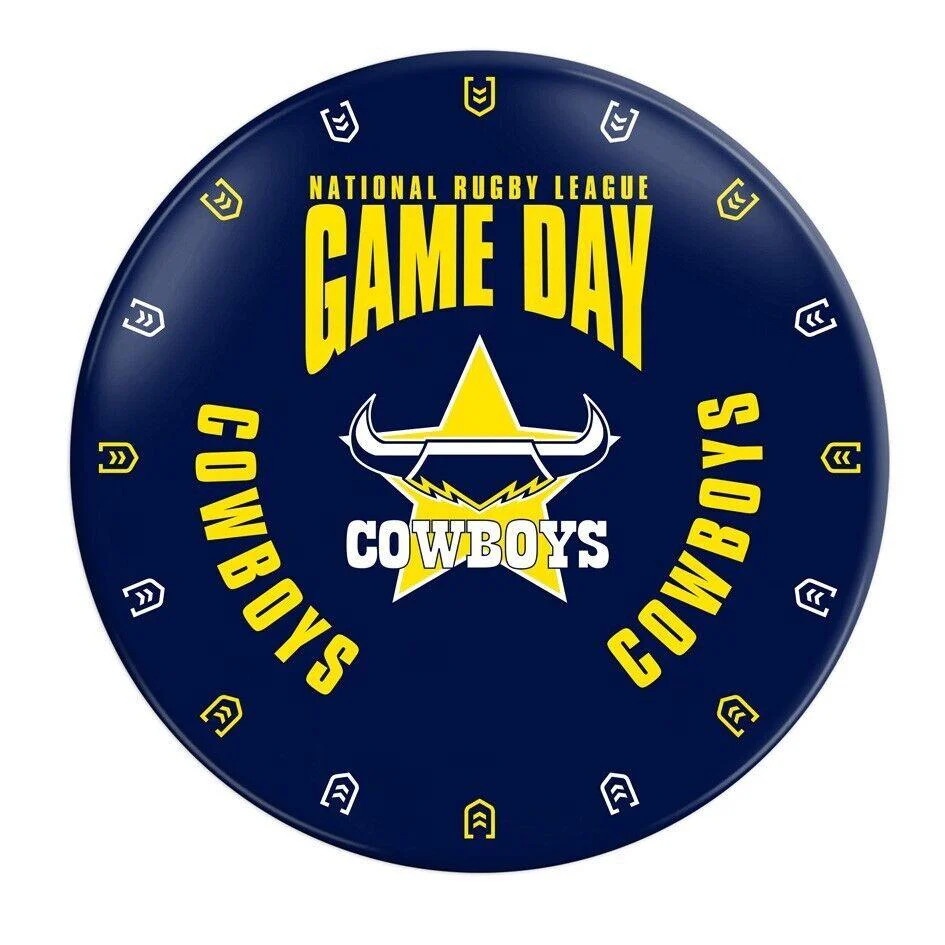 NRL Snack Plate - North Queensland Cowboys - 20cm diameter - Melamine - Single - Image 2