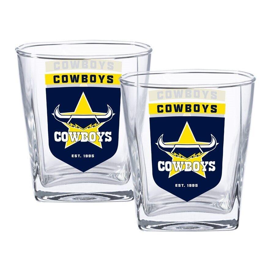 NRL Spirit Glass Set - North Queensland Cowboys - 250ml Cup - Set Of Two - Image 2
