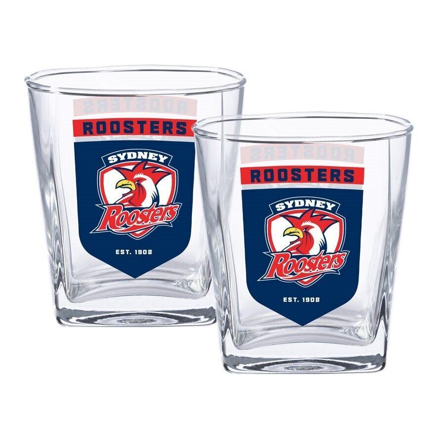 NRL Spirit Glass Set - Sydney Roosters - 250ml Cup - Set Of Two - Image 2