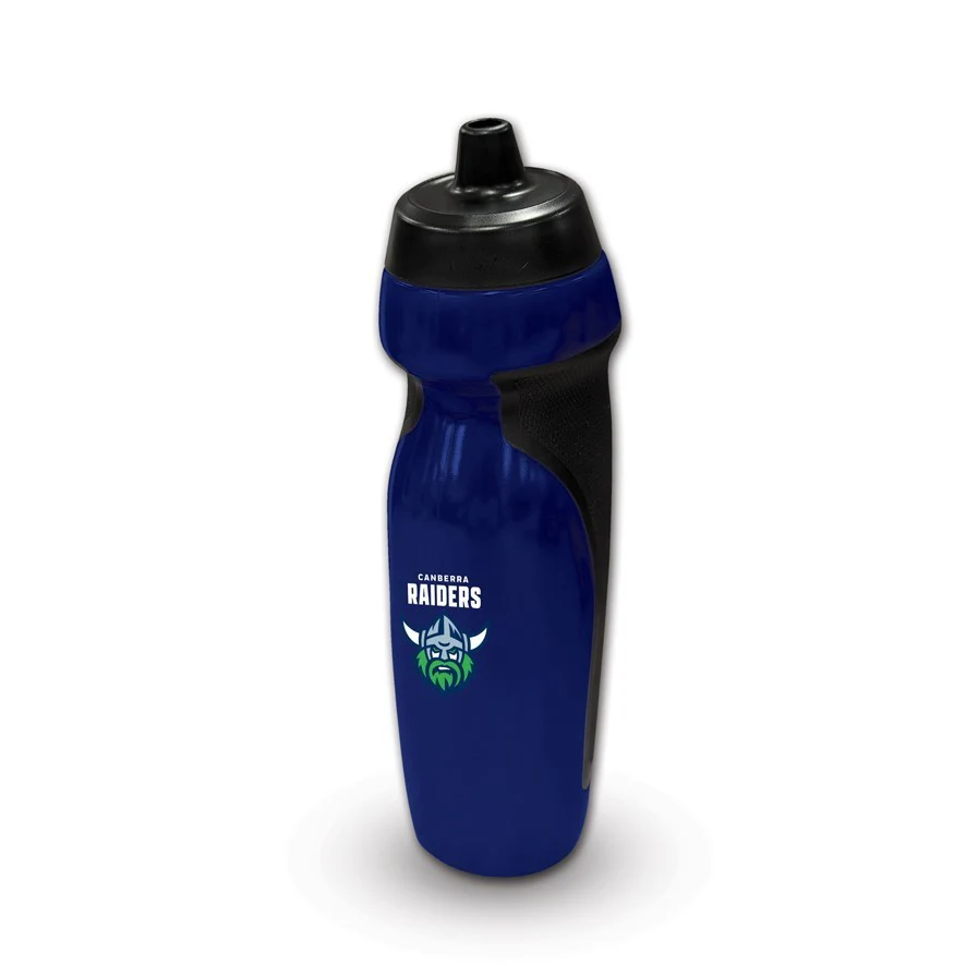 NRL Sports Drink Bottle 640ml - Canberra Raiders - Rubber Grip