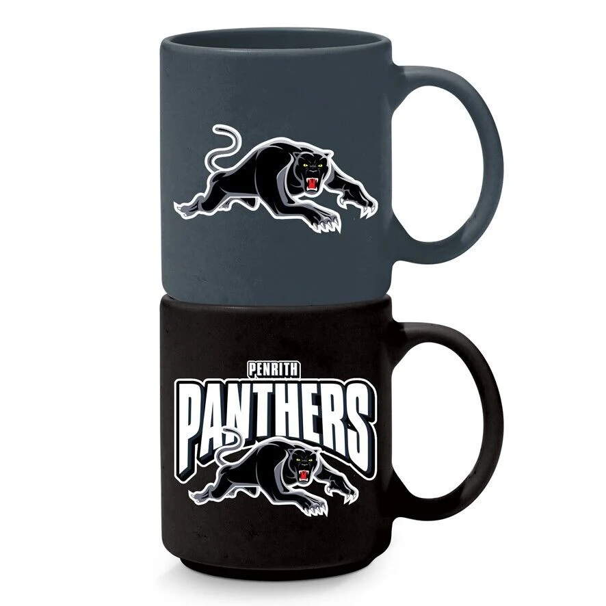 NRL Stackable Mug - Penrith Panthers - Set Of 2 - Coffee Cup - 305mL - Image 2