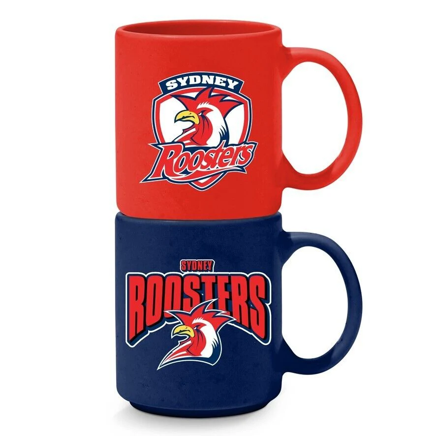NRL Stackable Mug - Sydney Roosters - Set Of 2 - Coffee Cup - 305mL - Image 2