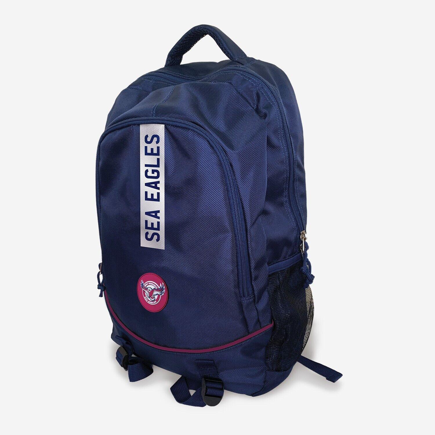 NRL Stirling Backpack - Manly Sea Eagles - 49x32x12cm - Nylon Bag - Image 2