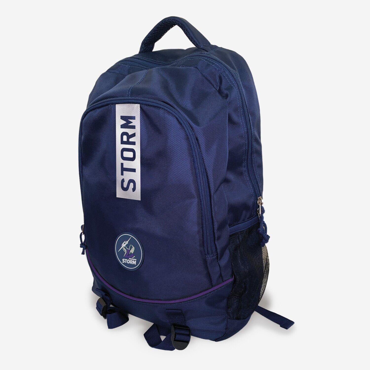 NRL Stirling Backpack - Melbourne Storm - 49x32x12cm - Nylon Bag - Image 2