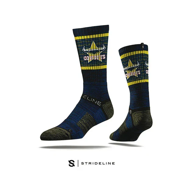 NRL Strideline Premium Crew Socks - North Queensland Cowboys - SIZE SMALL ADULT - Image 2