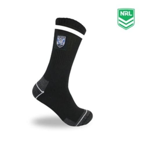 NRL Striped Work Socks  Canterbury Bulldogs  Two Pack  Sock  Mens