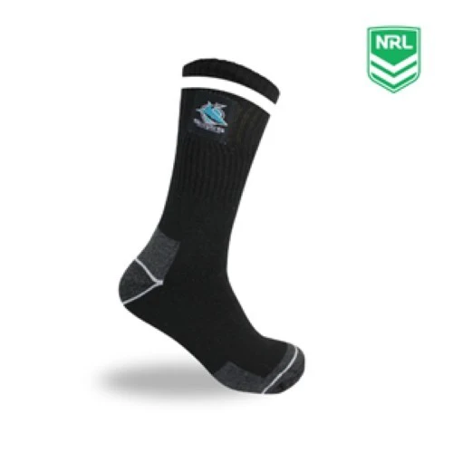 NRL Striped Work Socks - Cronulla Sharks - Two Pack - Sock - Mens