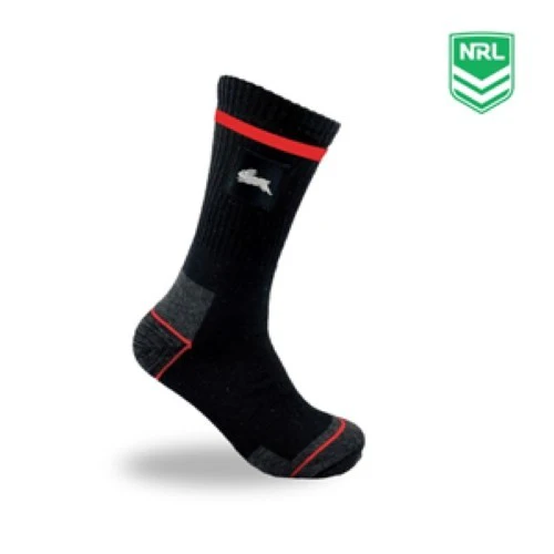 NRL Striped Work Socks - South Sydney Rabbitohs - Two Pack - Sock - Mens - Image 2
