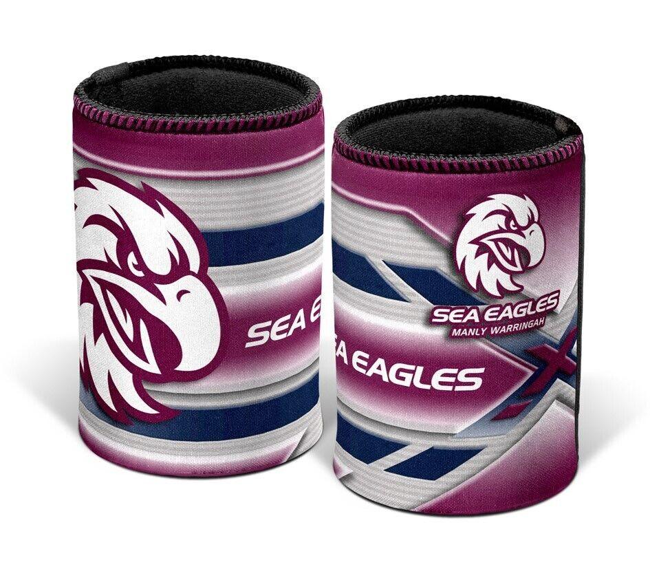 NRL Stubby Can Cooler - Manly Sea Eagles - Drink - Rubber Base - One Only - Image 2