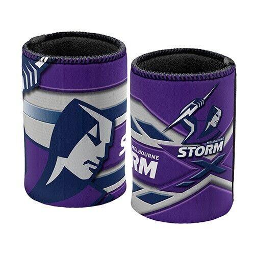 NRL Stubby Can Cooler - Melbourne Storm - Drink - Rubber Base - Neoprene - Image 2