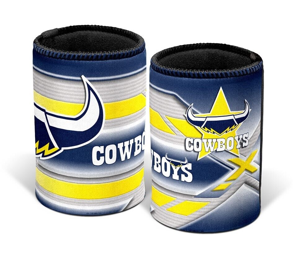 NRL Stubby Can Cooler - North Queensland Cowboys - Drink - Rubber Base Neoprene - Image 2