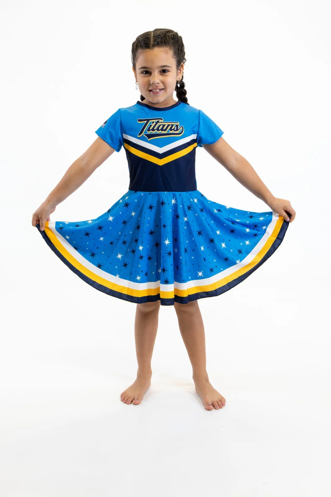 NRL Superstar Dress - Gold Coast Titans - Girls - Toddler - Kid