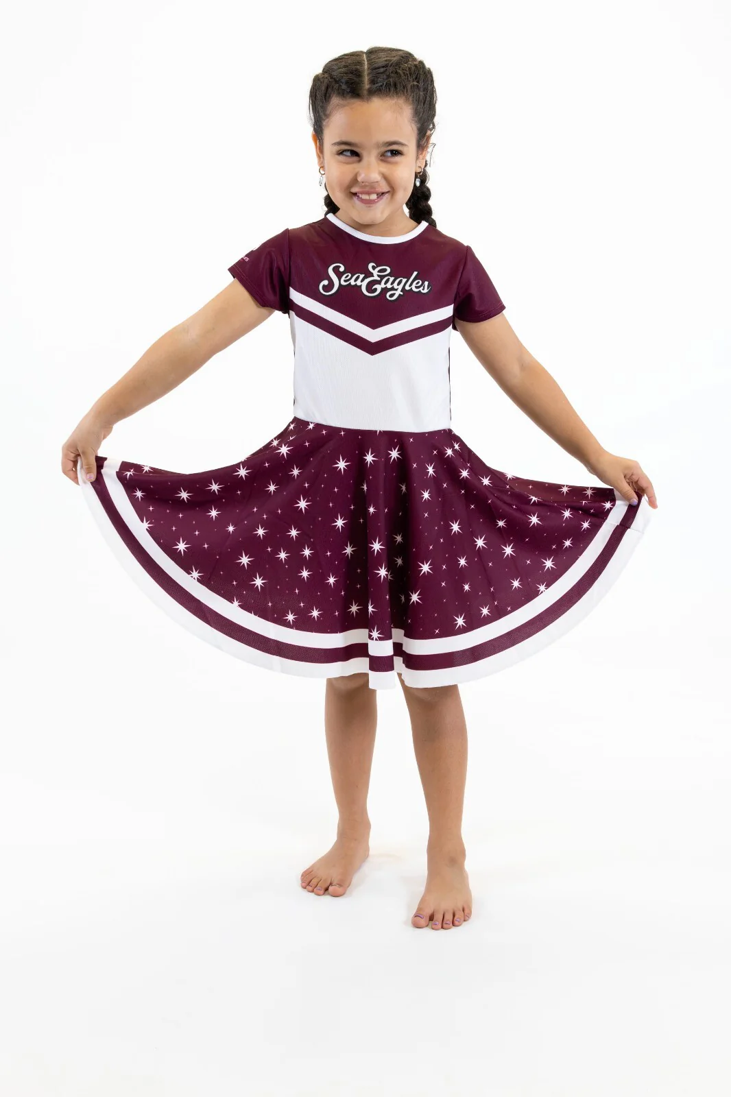 NRL Superstar Dress - Manly Sea Eagles - Girls - Toddler - Kid - Image 2