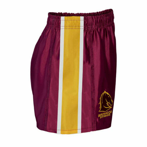 NRL Supporter Footy Shorts - Brisbane Broncos - Kids Youth Adults - Image 2