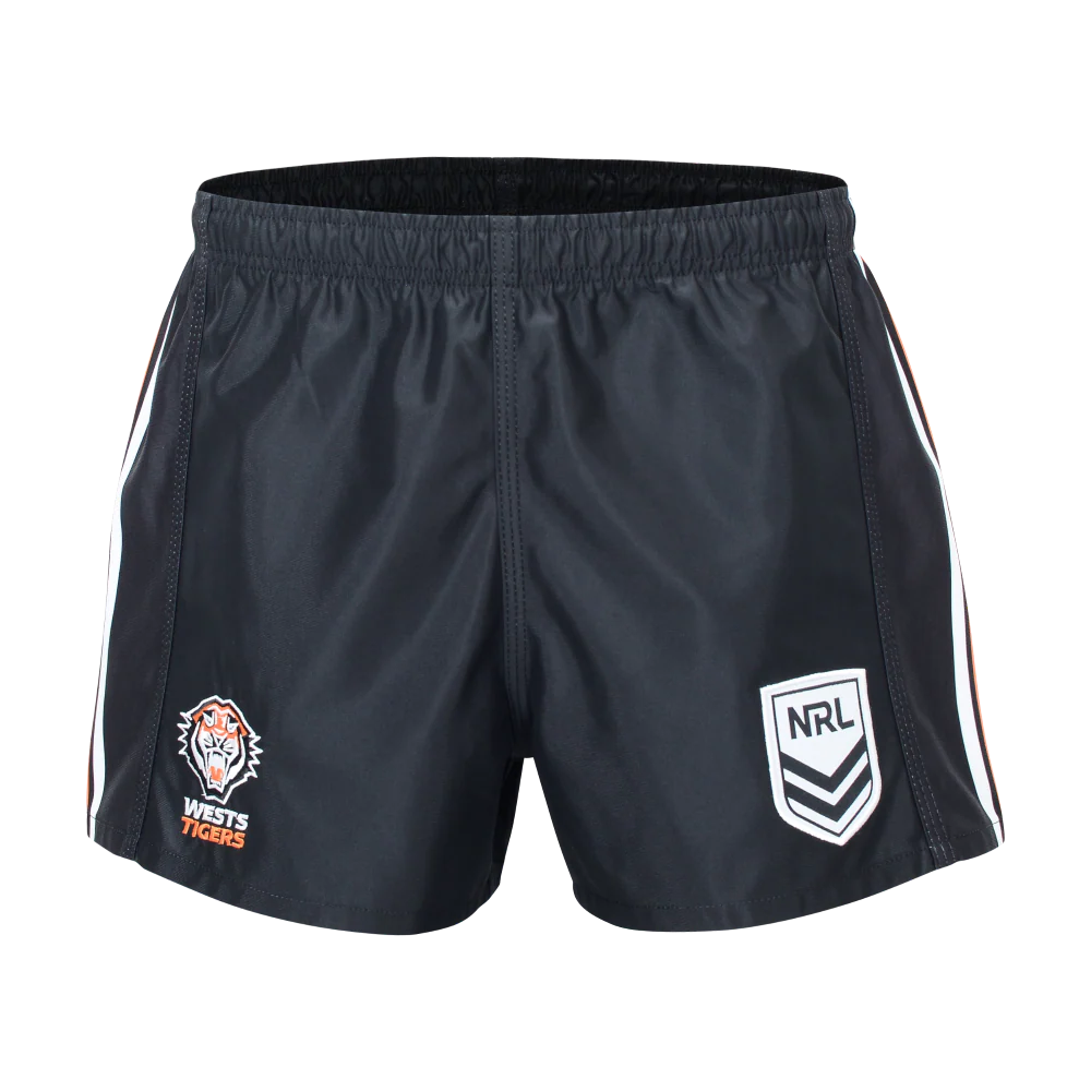 NRL Supporter Logo Footy Shorts - West Tigers - Adults - Mens