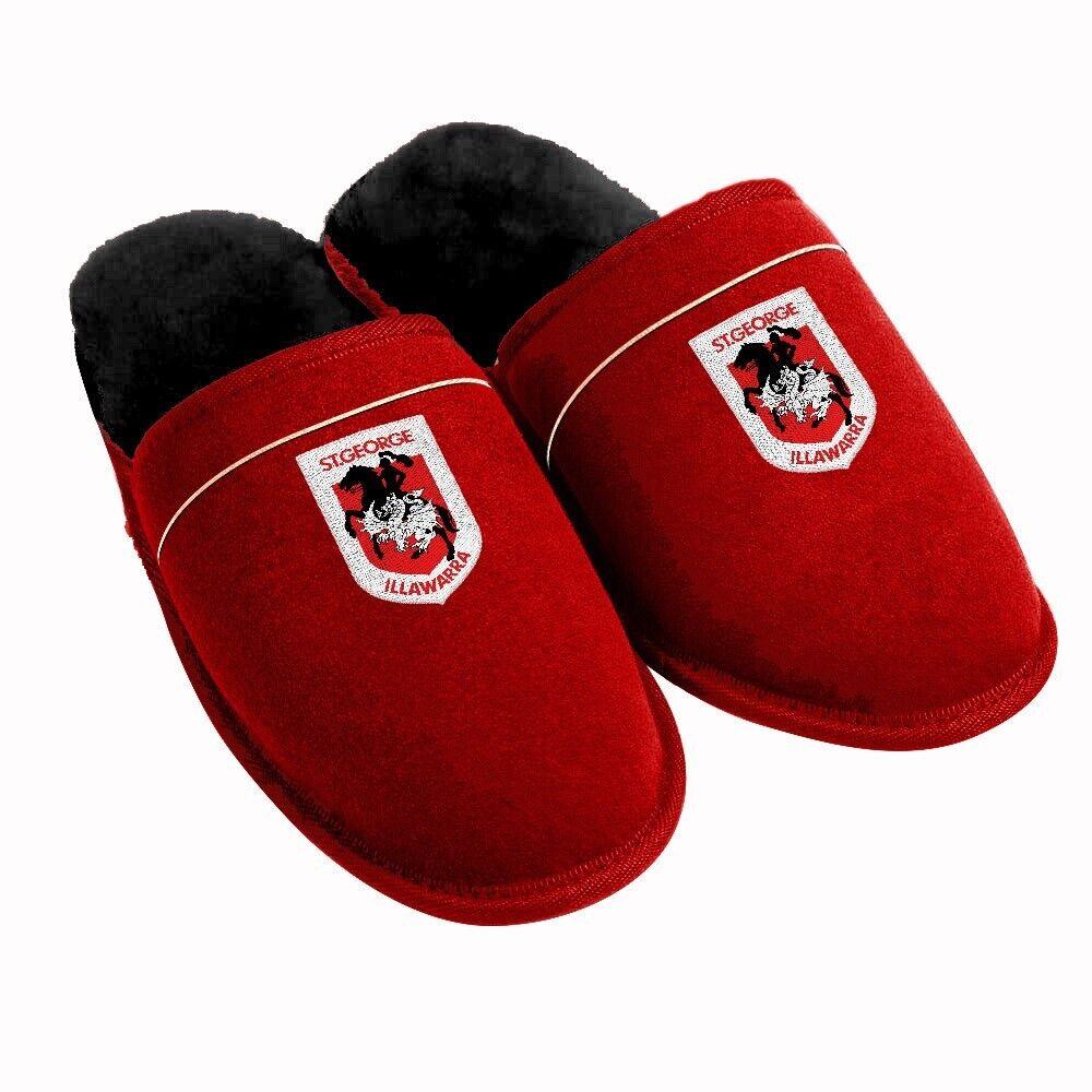 NRL Supporter Slippers - St George Illawarra Dragons - Mens Size - Winter Shoes - Image 2