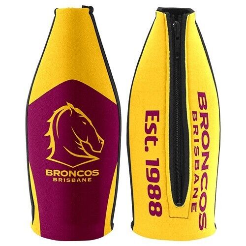 NRL Tallie Stubby Cooler - Brisbane Broncos - Tally - Drink Cooler - Zipper - Image 2