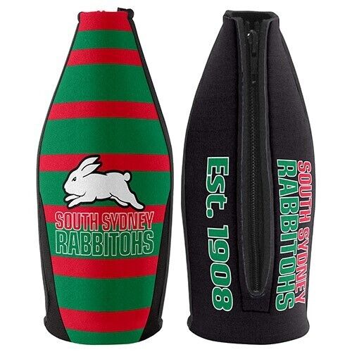 NRL Tallie Stubby Cooler - South Sydney Rabbitohs - Tally Drink Cooler - Zipper - Image 2