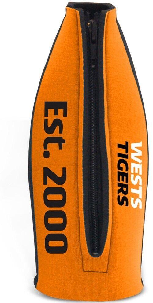 NRL Tallie Stubby Cooler - West Tigers - Tally - Drink Cooler - Zipper - Image 2