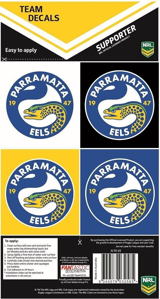 NRL Team Decal Sticker Set - Parramatta Eels - Image 2
