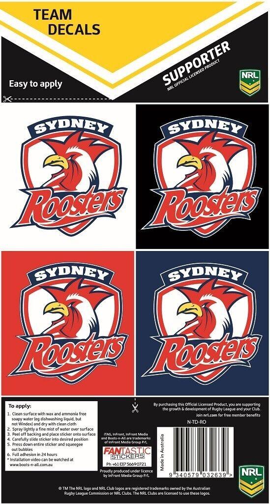 NRL Team Decal Sticker Set - Sydney Roosters - Image 2