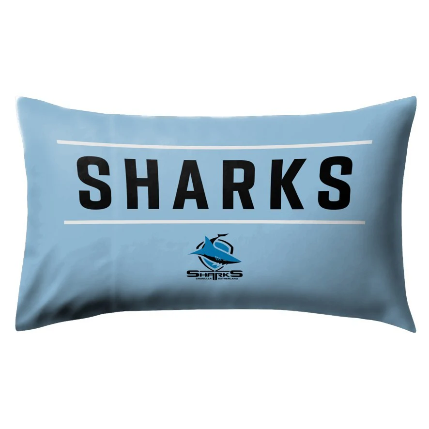 NRL Team Pillow Case - Cronulla Sharks - Double Sided - 73 x 48 cm - Image 2