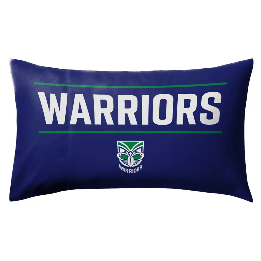 NRL Team Pillow Case - New Zealand Warriors - Double Sided - 73 x 48 cm