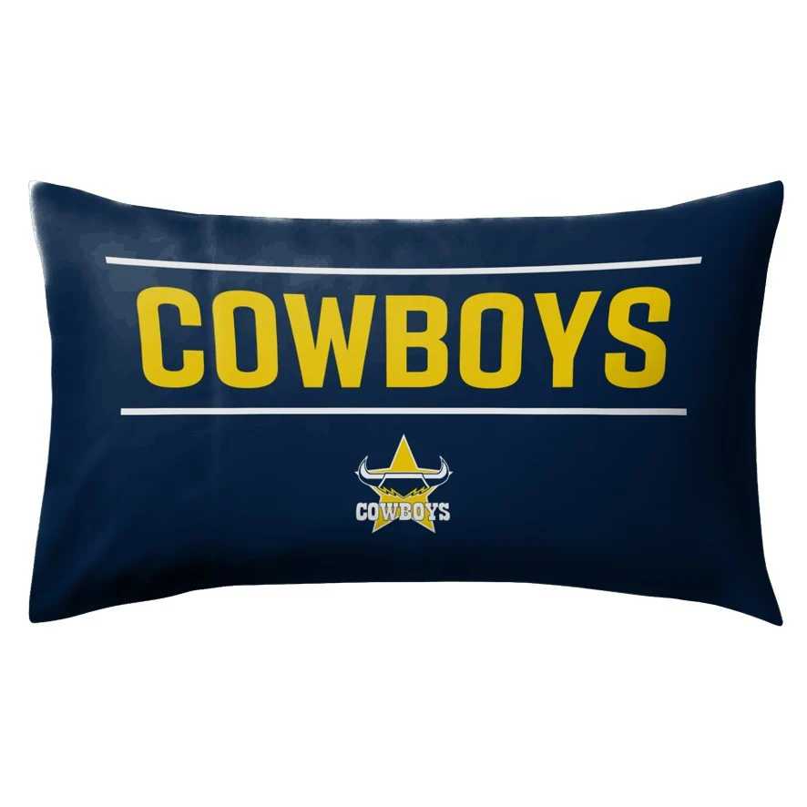 NRL Team Pillow Case - North Queensland Cowboys - Double Sided - 73 x 48 cm - Image 2