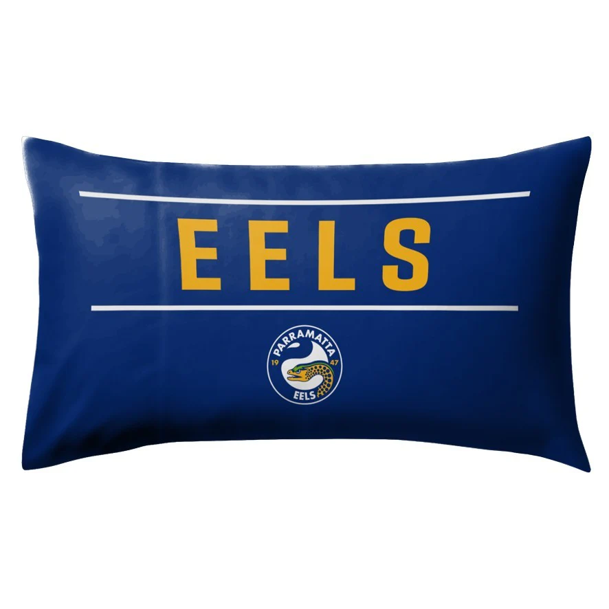 NRL Team Pillow Case - Parramatta Eels - Double Sided - 73 x 48 cm