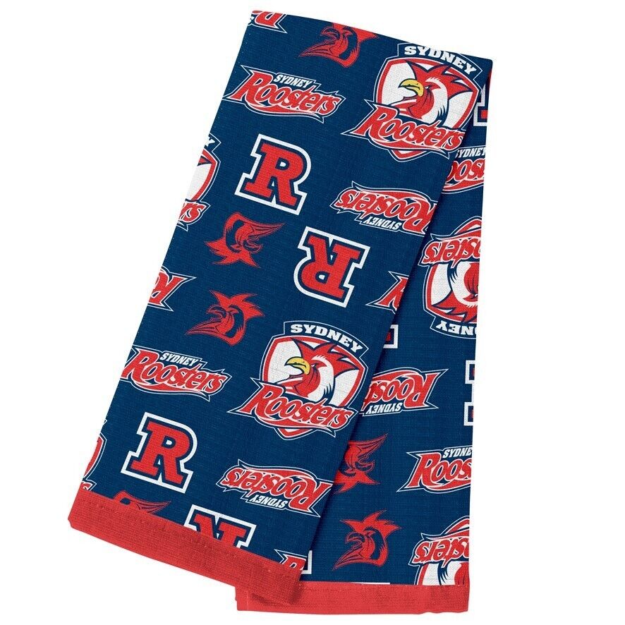 NRL Team Supporter Cotton Tea Towel - Sydney Roosters - 40cm x 60cm - Image 2