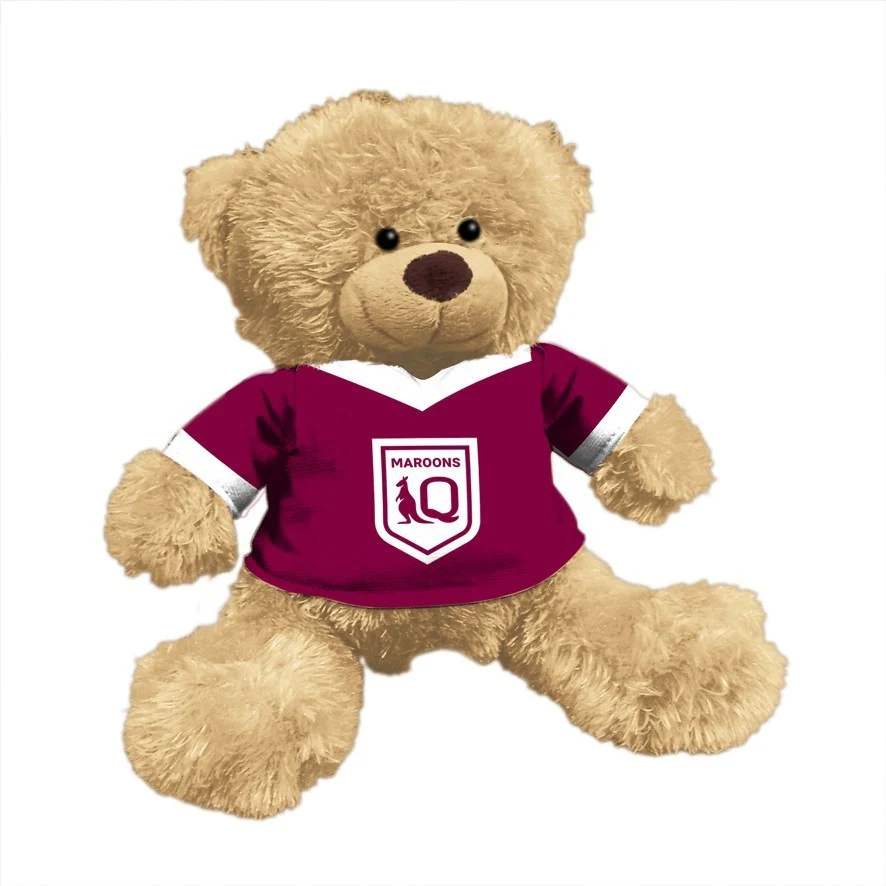 NRL Teddy Bear With Jersey - Queensland Maroons - QLD - 7 Inch Tall
